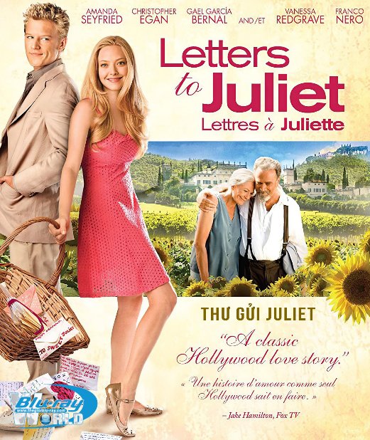 B4388. Letters to Juliet - Thư Gửi Juliet 2D25G (DTS-HD MA 5.1) 